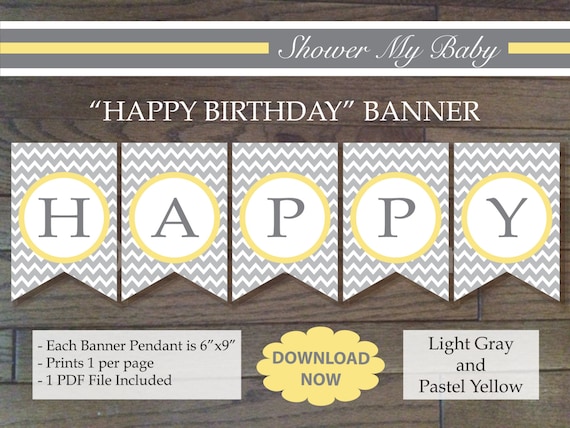Yellow Happy Birthday Banner - Large Party Sign For Backdrop, Wall, Door Decor, Yellow Themed Birthday Supplies - View #13