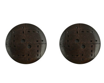 Shirt Buttons - Natural Wood Brown Button - 2 Hole Wood Button - 30mm Antique Buttons - Blazzer Buttons - Sweater Buttons - DIY Buttons