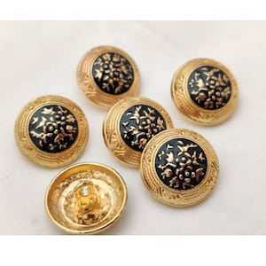 Golden Polish Metal Buttons - Coat Buttons - Shank Buttons -Blazer Buttons- Buttons - Suit Buttons -Downhole Buttons- Sherwani Buttons