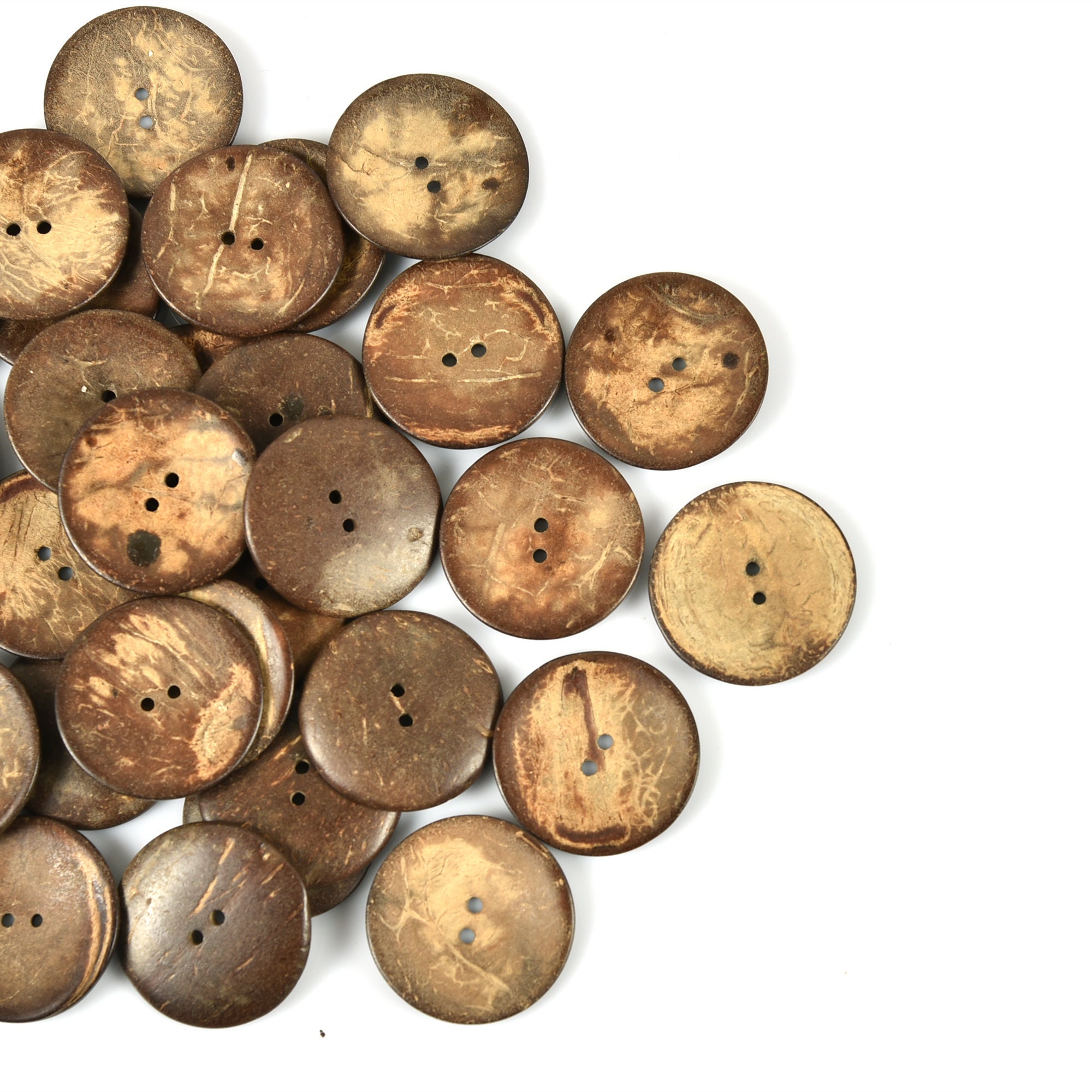 10 Brown Wood Buttons, Brown Buttons, Wooden Buttons, Sweater Buttons,  Cardigan Buttons, Craft Buttons, Small Buttons, 15mm Buttons 
