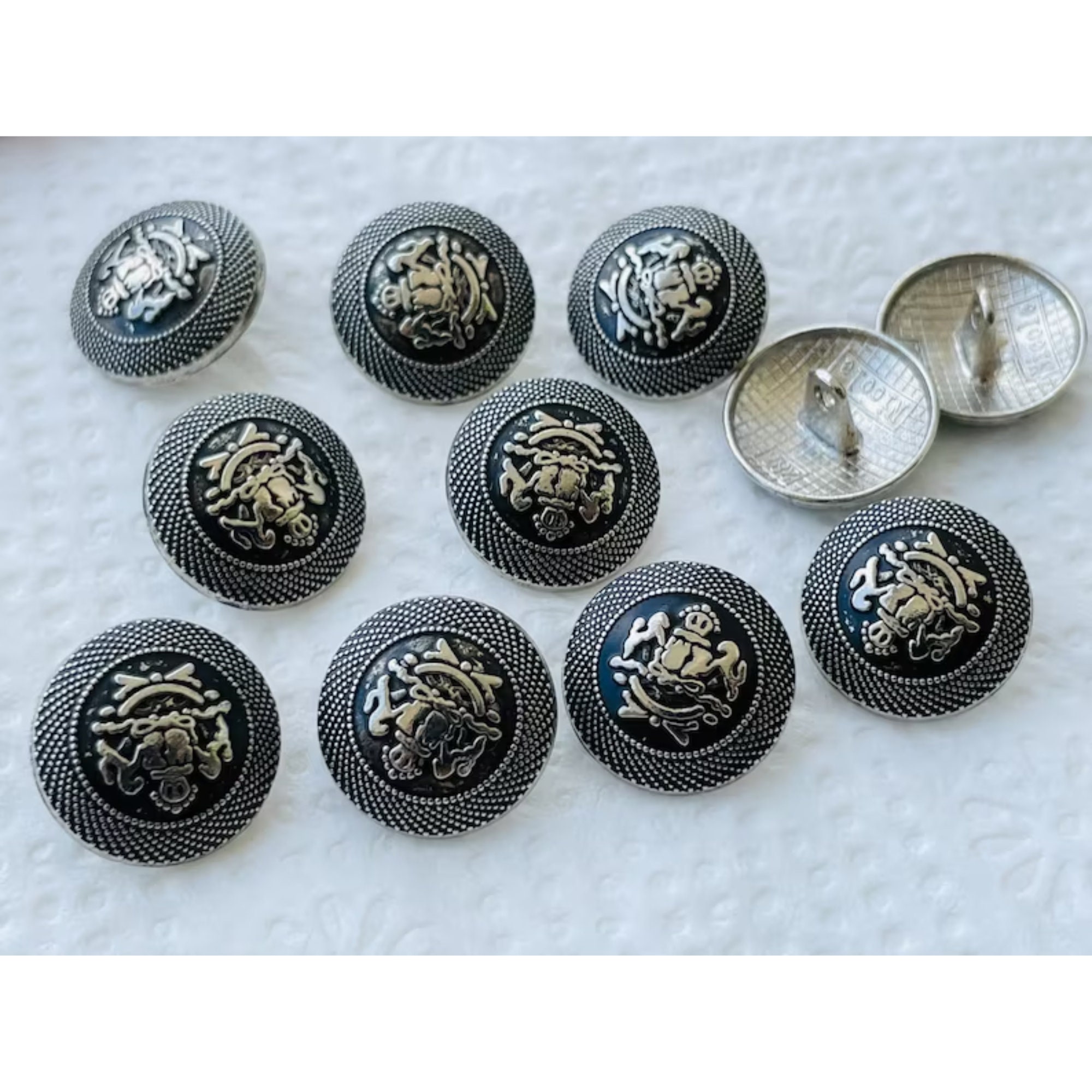 COHEALI 30pcs Metal Buttons Metal Shirt Buttons Snap Buttons Metal Sewing  Buttons Metal Suit Buttons Metal Blazer Buttons for Sewing Pant Buttons to
