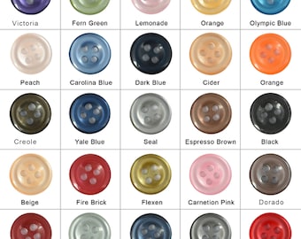 Bouton en polyester multicolore - Bouton de chemise quatre trous 11,70 mm brillant - Bouton de chemisier - Petit bouton pour travaux manuels - Bouton de toutes les couleurs disponible