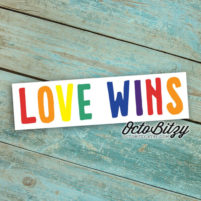 Love Wins Pride Marriage Equality Gay Marriage Heart Vinyl Decal Sticker - 