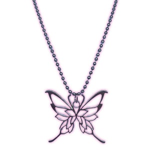 Y2K ball chain butterfly necklace