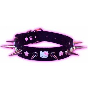 Kawaii goth spiked collar ~ creepy cute ~ kittenplay gear ~ pastel goth ~ y2k ~ harajuku accesories ~ egirl