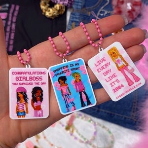 Dollzmania keychain - Y2K phone strap - 2000s accessories myspace aesthetic