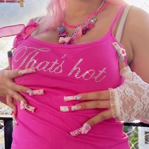Camisole rose à strass That's hot - mcbling vêtements An 2000