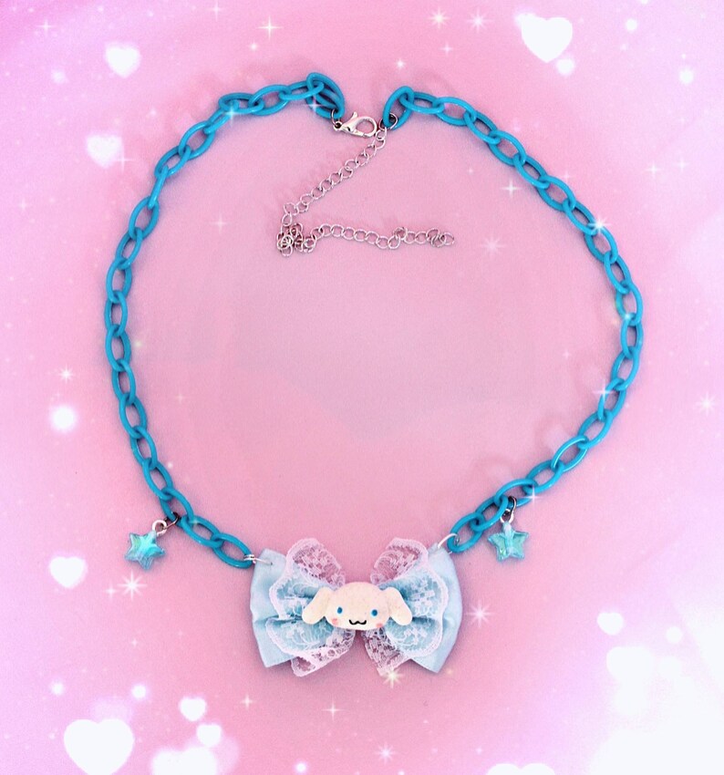 Harajuku bow necklace kawaii jewelry cinnamoroll pastel | Etsy