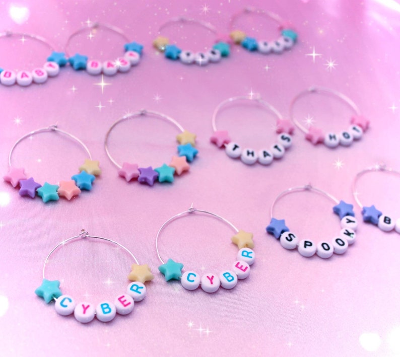 Y2K Hoop Earrings Kawaii Earrings 90s Jewelry Egirl Etsy Israel