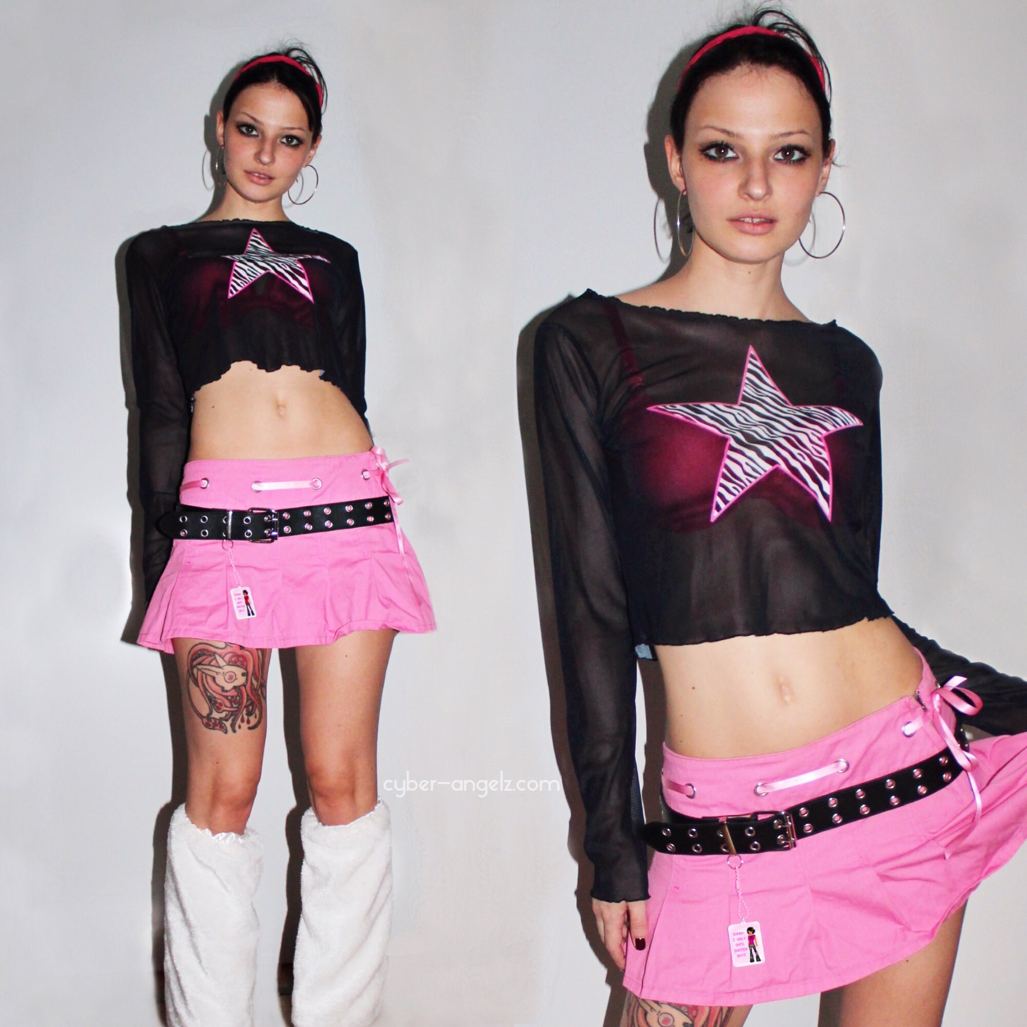 Zebra Star Mesh Top - Mcbling Aesthetic - Y2K Clothing - Etsy Zebra Star Mesh Top - Mcbling Aesthetic - Y2K Clothing - Etsy