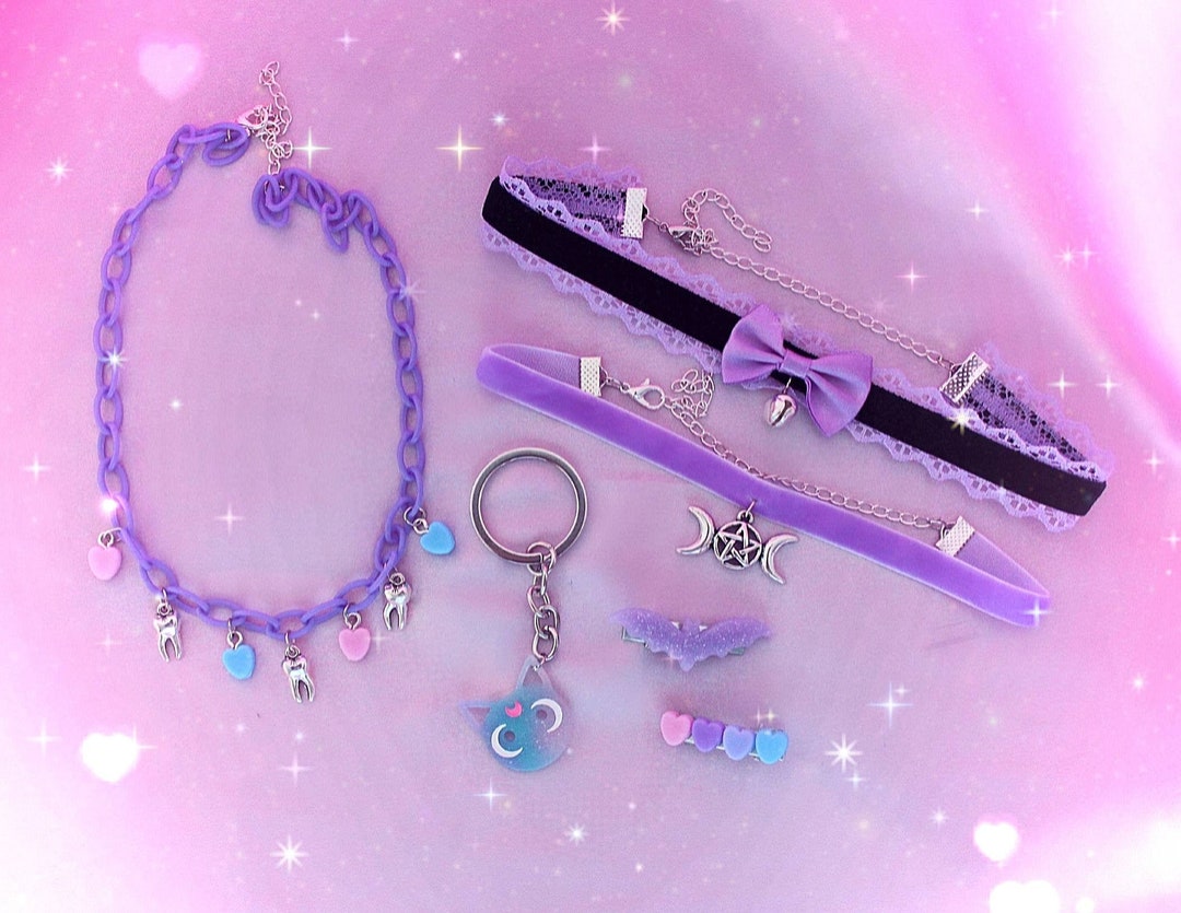 Pastel Goth Jewelry Bundle Kawaii Jewelry Harajuku Fashion Etsy