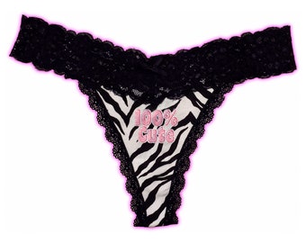 Myspace blingee panties - 100% cute - Y2K zebra thong