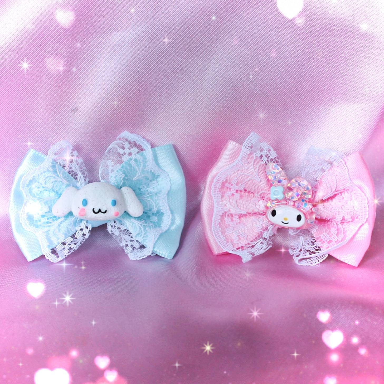 1 pcs kawaii bow hair clip cinnamoroll my melody Etsy
