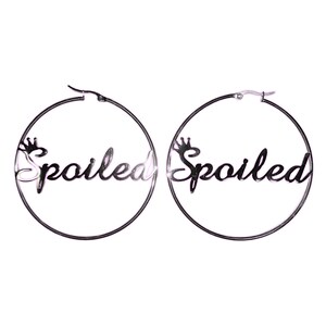 Spoiled hoop earrings - Y2K big statement earrings - 2000s style