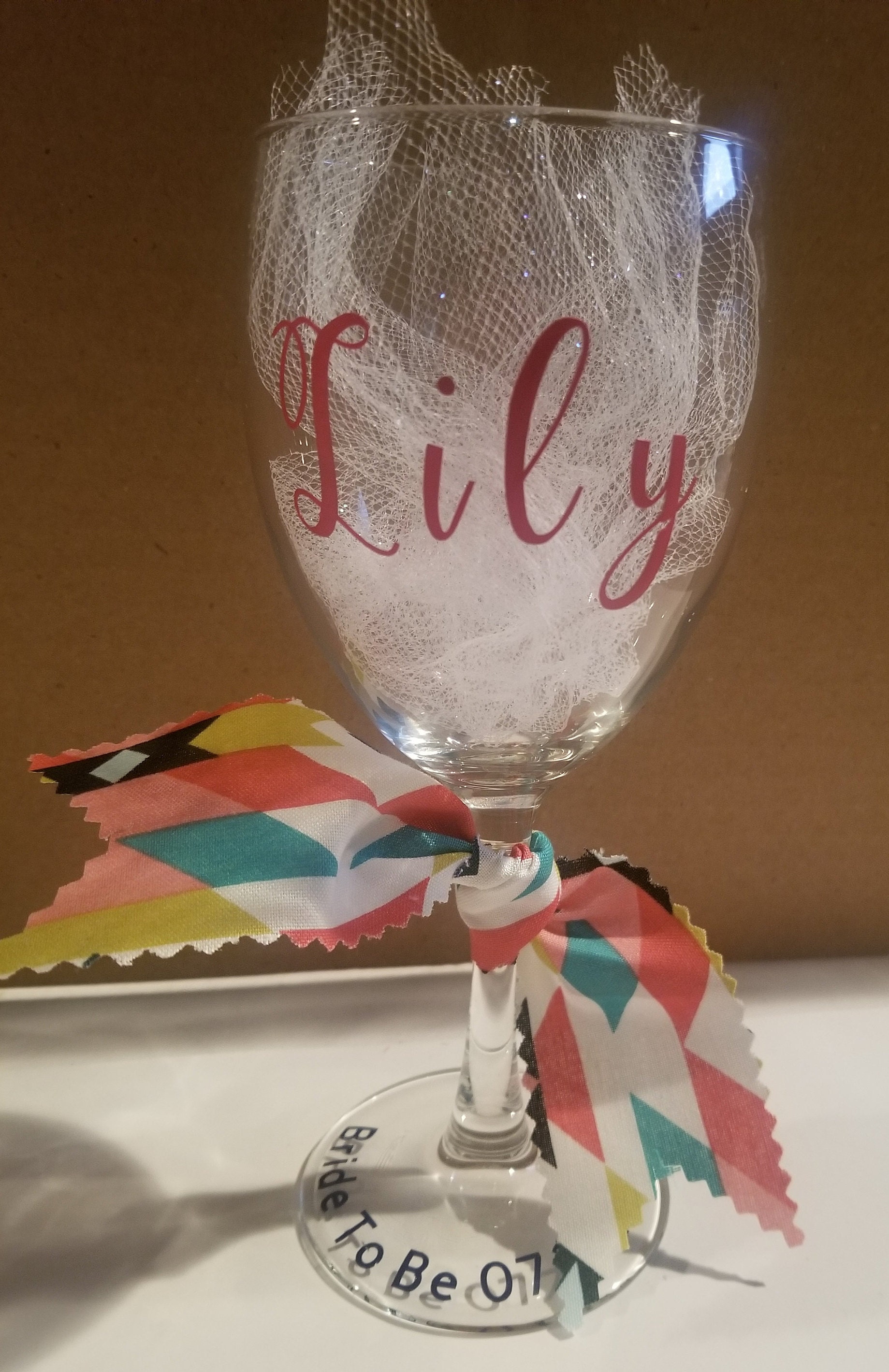 Wedding wine glasses bridesmaids gifts Cricut vinyl names Etsy