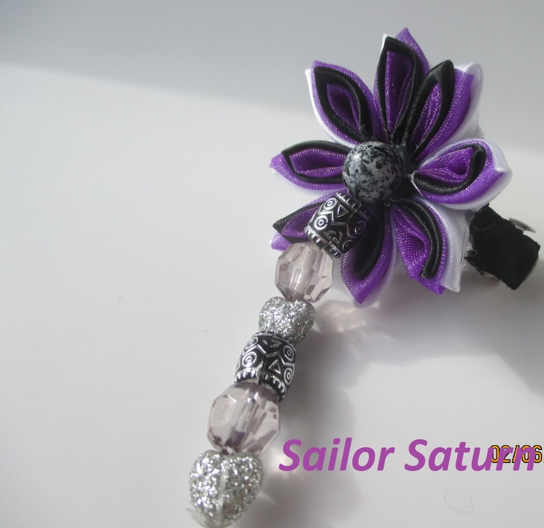 Sailor Saturn Inspired Kanzashi Flowerhandmade Japanese Etsy
