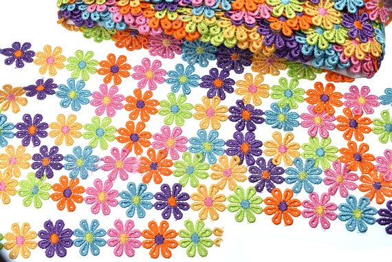 Ruban de de Ruban fleur coloré Style Vintage bordure garnitures tissu broderie dentelle bricolage Applique couture artisanale Decor parti robe de mariage 8a3129 Ruban de de Ruban fleur coloré Style Vintage bordure garnitures tissu broderie dentelle bricolage Applique couture artisanale Decor parti robe de mariage 8a3129