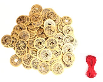 50 STÜCK Chinesische Qing Dynastie Glück Feng Shui Münze Glück Reichtum und Erfolg Imitat Metall Antike Münze Zufällig gemischt 2,3cm