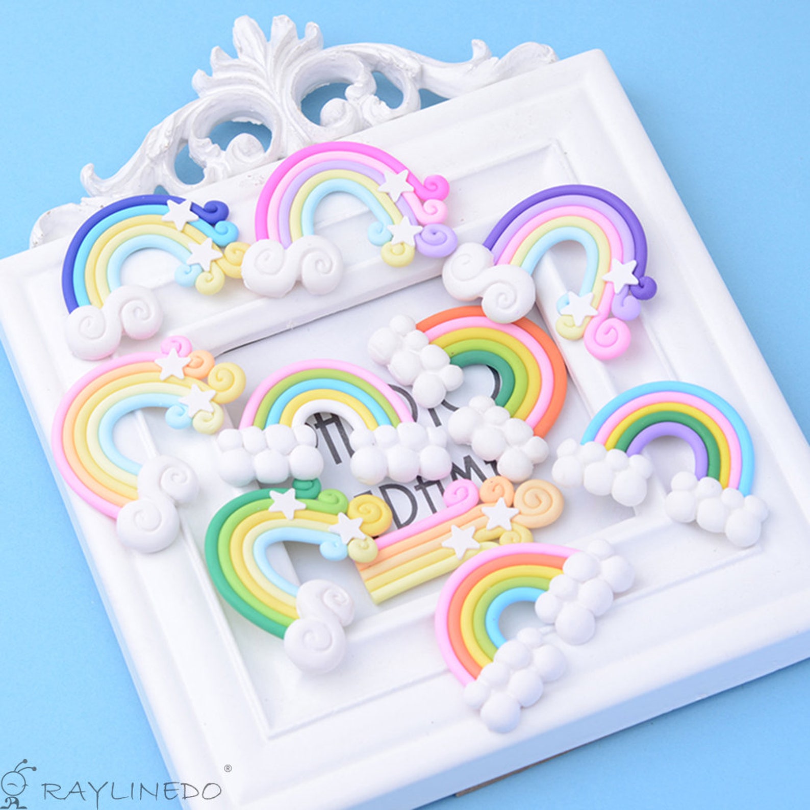 12pcs Random Rainbow and Cloud Shape Polymer Clay - Etsy