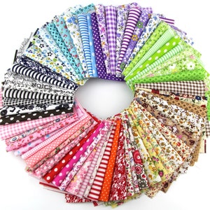 15 tessuto in tessuto in tessuto 100% stampato quadrati di tessuto patchwork di 20-25 cm per cucire bottoni di rottami artigianali artigianali (SKU:CTJ-21-FSC2025-15)