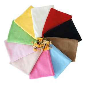 10pcs 50 * 50cm colore solido maglia polare in pile tessuto Anti pillola tessuto Patchwork in pile di poliestere peluche panno per bambole fatte a mano fai da te cucito