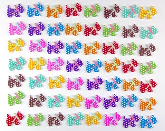 28g Dog Shaped Various Colors Mixed Wood Buttons Sewing Scrapbooking  2 Holes  (SKU:CTZZ22-R03D)