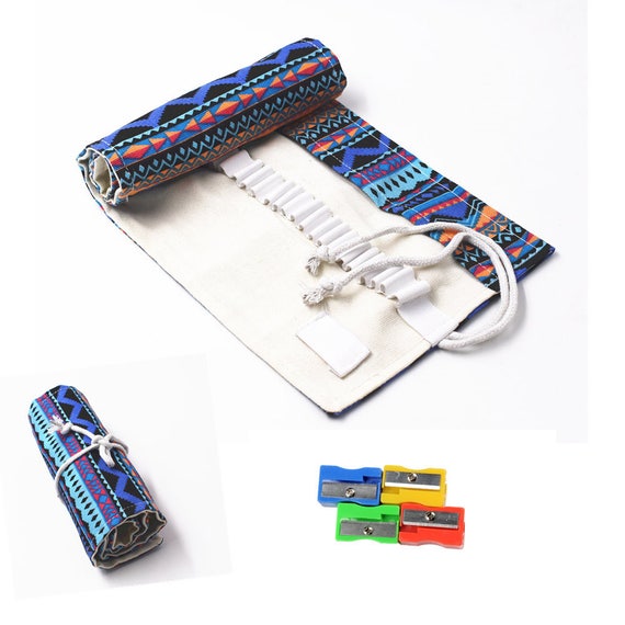 New Canvas Pencil Wrap - Roll up - Pen Holder Case - 36 Slots