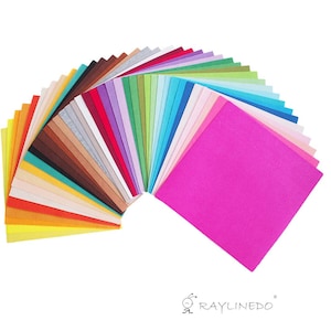 40X verschiedene verschiedene Farben Filz Stoff Vlies Patchwork 30 * 30cm Quilten Scrapbooking Handwerk (CTJZ21-NWV-303040)