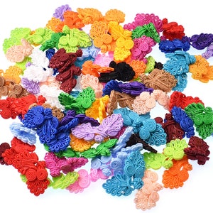 Misto tradizionale cinese Knot Rana Pulsanti Chiusura A mano Fabric affinatori per Cucire fai da te