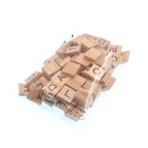 100X Wooden Scrabble Tiles Letter Alphabet Scrabbles Number Crafts English Words FIXED/UPPERCASE/LOWERCASE image 5