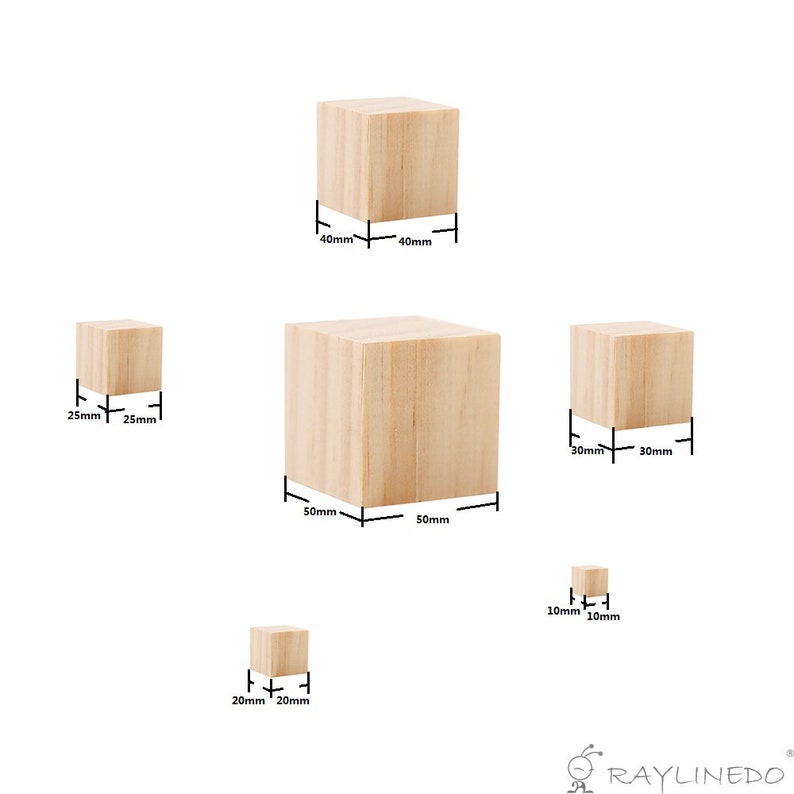 Unfinished Craft Wood Cubes Wooden Squares Craft Cubes Squares Etsy