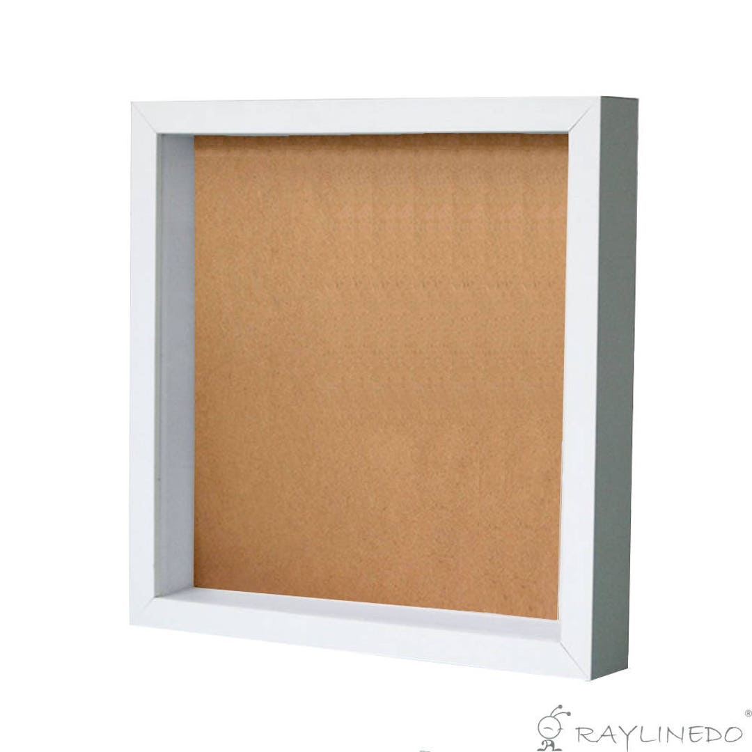 White 3D Deep Picture Photo Frame Display Memory Box for Specimen ...