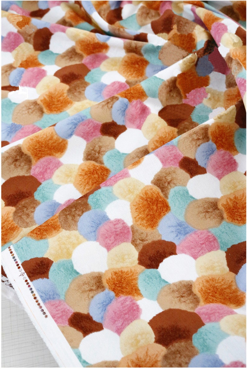Chinese Ink Style Cotton Printed Cloth Colorful Halo Dyeing Handmade Clothing Cheongsam Fabric Quilting Sewing Art Craft Patchwork 45*110CM
