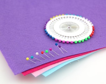 Craft Pin Wheel- 40 Pins - Ball Shaped Pin Heads. (SKU: CTJZ21FSC40PIN)