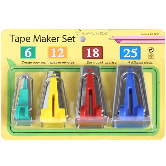 4 Pcs Set of Size Fabric Bias Tape Maker Kit for Sewing and Quilting Tool  6mm 12mm 18mm 25mmctjz21tm04 