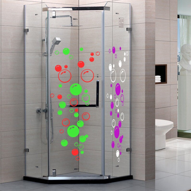86 Bubbles Bathroom Window Wall Art Decoration DIY Sticker DIY Etsy