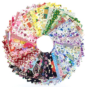 50pcs Stoff Baumwolle 100 % gedruckt gebunden Patchwork Quadrate von 10 * 10cm für das Nähen Scrapbooking (SKU:CTJZ21-FSCPO1010-50)