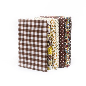 7pcs Different Pattern Patchwork Fabric Craft Printed Cotton Material Mixed Squares Bundle Quilting Scrapbooking Sewing Artcraft DIY Fabric