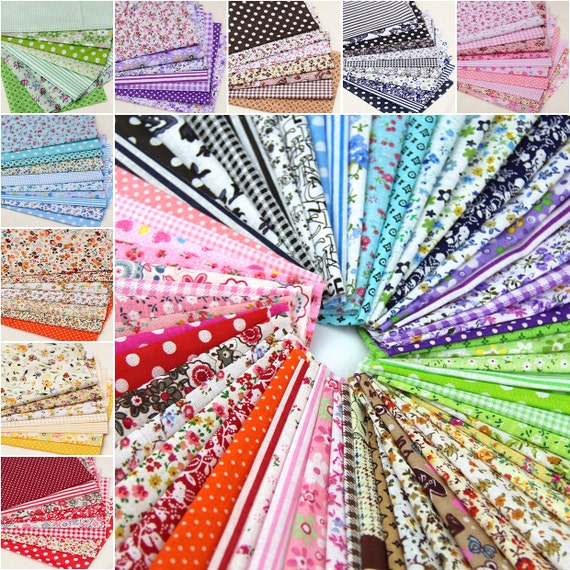 Fabric Cotton 100% Printed Boundle Patchwork Fabric Squares of 2025cm for  Sewing Scrapbooking Buttons Craft SKU:CTJZ21-FSC2025 