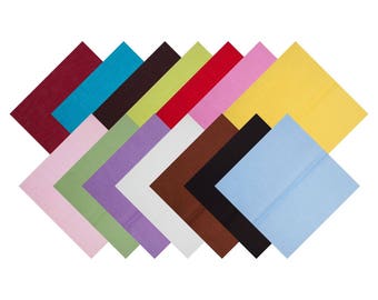 14pcs 40cmx40cm Solid Color Cotton Fabric Bundle Squares Patchwork DIY Sewing Scrapbooking Quilting Pattern Artcraft（CTJZ21TFSCS4040-14）