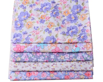 5pcs Different Pattern Patchwork Fabric Craft Printed Cotton Material Mixed Squares Bundle Quilting Scrapbooking Sewing Artcraft DIY Fabric