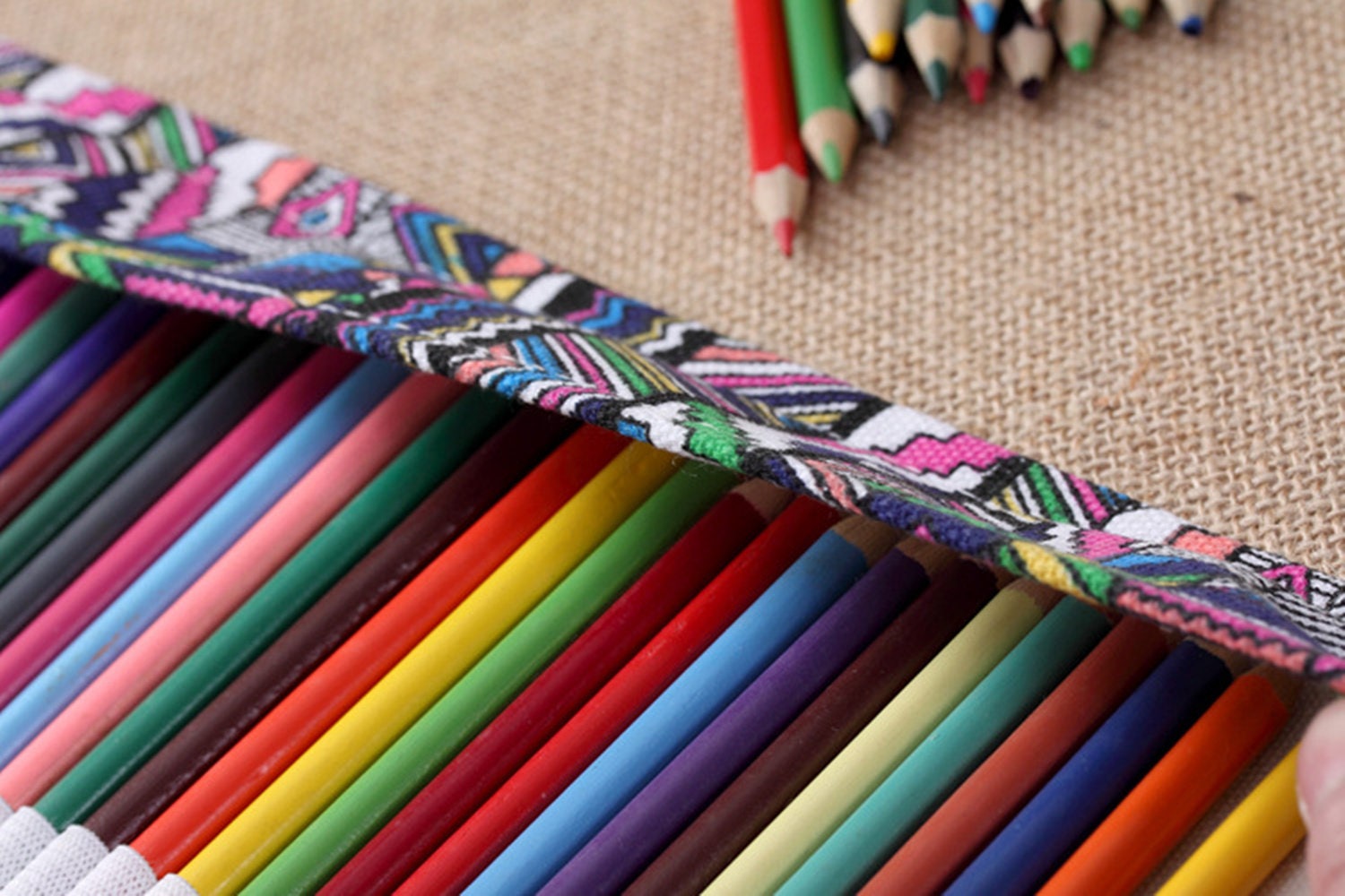 36/48/72 Holes Canvas Pencil Wrap Roll up Pencil Case Pen Etsy