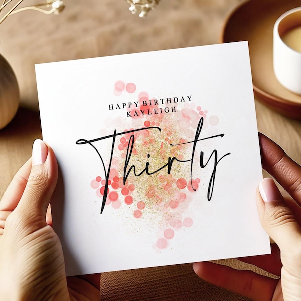 Tarjeta de 30 cumpleaños - Tarjeta de treinta cumpleaños - Tarjeta personalizada de 30 - Tarjeta de cumpleaños - Tarjeta de 30 mejores amigas - Tarjeta para ella