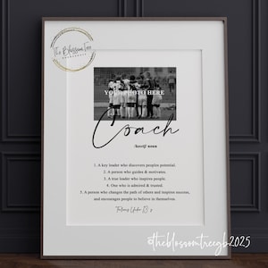 Regalo personalizado para entrenador de fútbol, fin de temporada, regalo para entrenador de fútbol, impresión de definición de entrenador de fútbol, agradecimiento, descarga