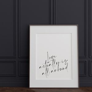 Love Actually Is All Around Poster Print | Inspirational Quote | Love Actually | Home Decor | Aesthetic Wall Art | DIGITAL DOWNLOAD
