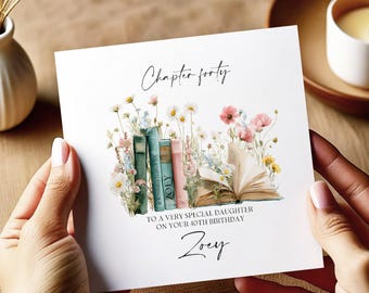 Chapter 40 Birthday Card, Daughter 40th Card, 40, Forty, Friend 40 Card, Bestie 40 Card