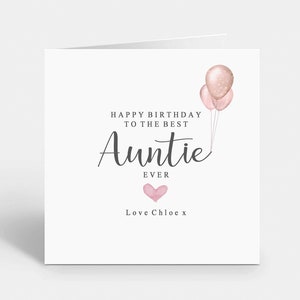 Auntie Birthday Card | Best Auntie Ever Card | Personalised Auntie Card | Aunty Birthday Card | Special Auntie Card Birthday Card