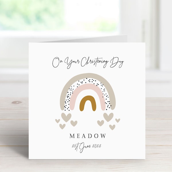 Christening Card  |  Birthday Card | Christening Card | Baptism Card | Welcome to the world card | New Baby Card | Personalised Card