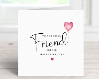 Friend Birthday Card | Happy Birthday | Personalised Friend Birthday | Special Friend Birthday Card | Bestie Card | Card For Friend | FB1