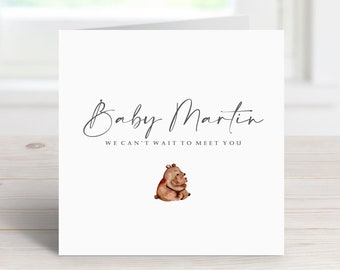 Baby Shower Card | Mummy to be card | Can't Wait to Meet You | Baby Shower Gift | Baby Shower Card | Parents to be Card | New Baby Card |BS4